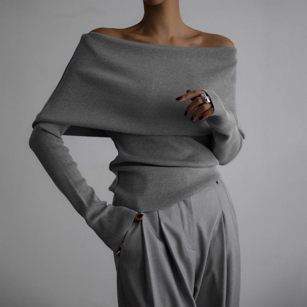Naira Off-Shoulder Long Sleeve Knit Top — Bardot Bottoming Shirt