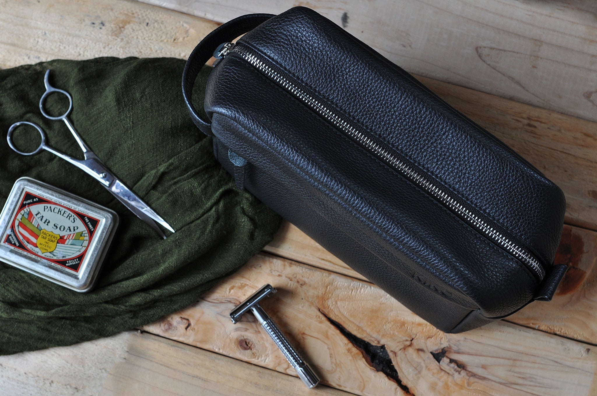 Naira's Leather Travel Kit | Everyday Dopp Bag
