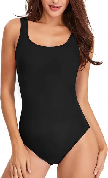 Naira Sculpt One-Piece Swimsuit — Tummy-Control Scoop Neck Bathing Suit