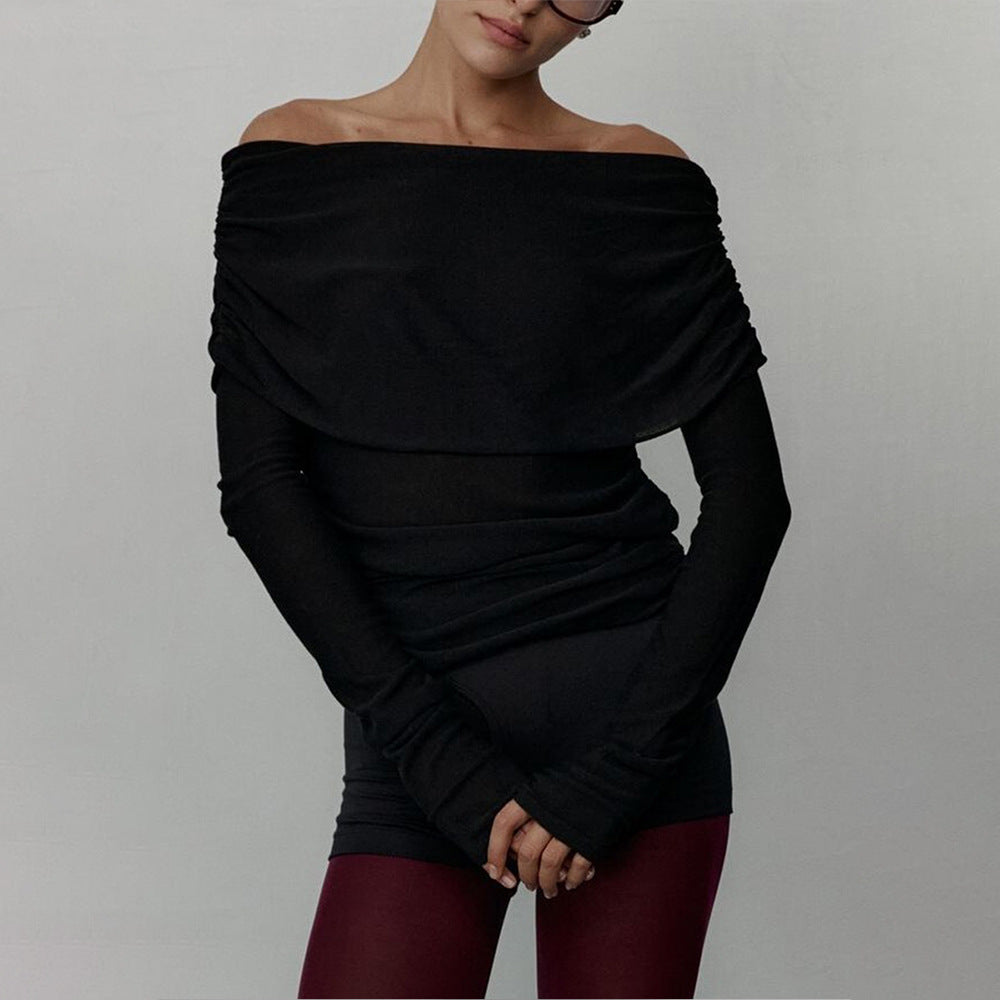 Naira Off-Shoulder Long Sleeve Knit Top — Bardot Bottoming Shirt