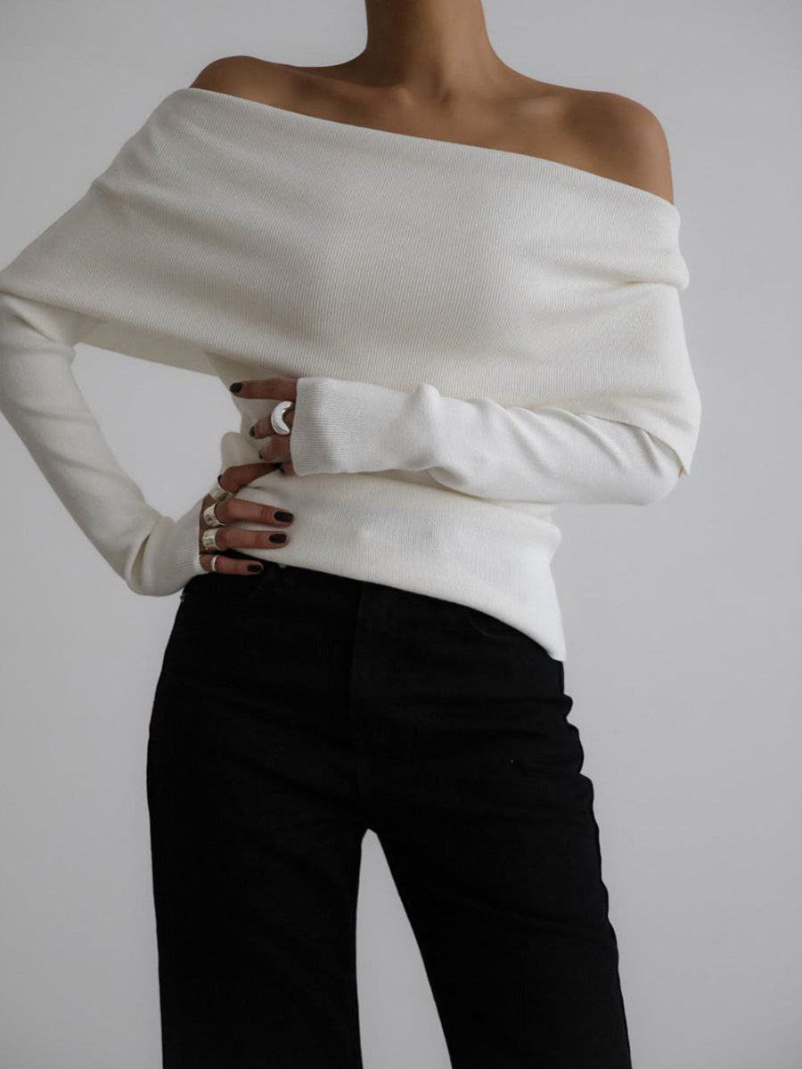 Naira Off-Shoulder Long Sleeve Knit Top — Bardot Bottoming Shirt