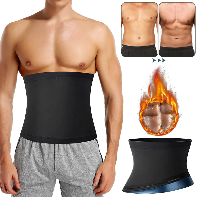 Premium Men's Sauna Body Shaper & Waist Trainer - Slimming Belt for Workouts