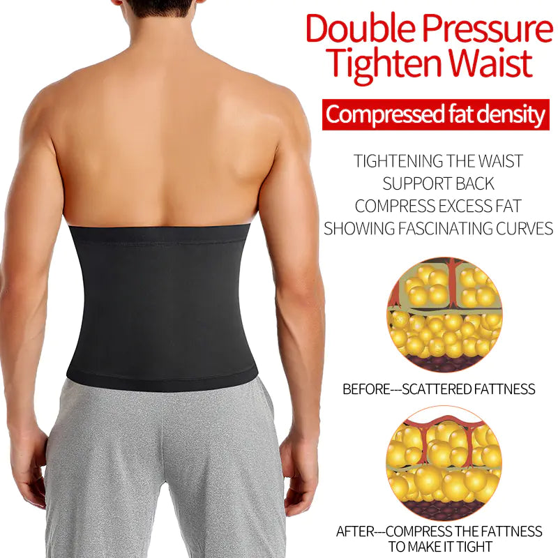 Premium Men's Sauna Body Shaper & Waist Trainer - Slimming Belt for Workouts