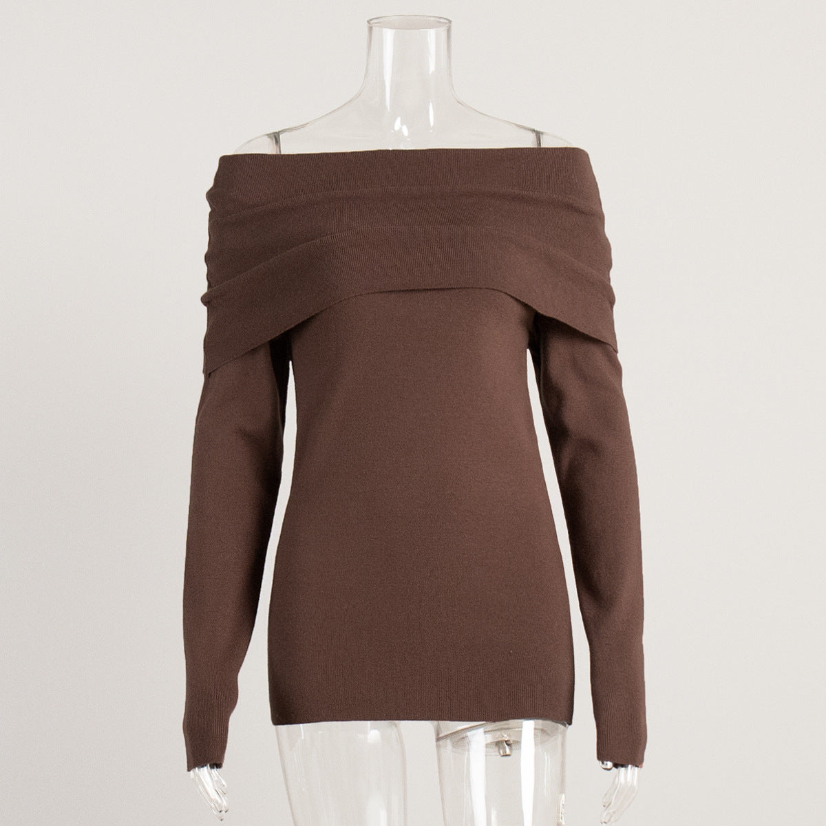 Naira Off-Shoulder Long Sleeve Knit Top — Bardot Bottoming Shirt