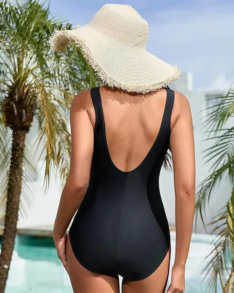 Naira Sculpt One-Piece Swimsuit — Tummy-Control Scoop Neck Bathing Suit
